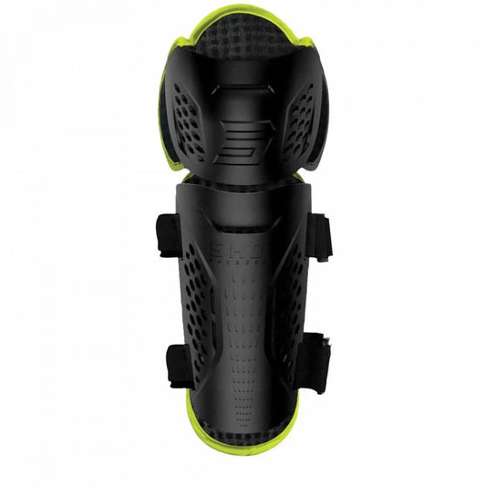 Shot Optimal 2.0 BMX Race/MTB/Downhill Knee Guards - Black/Neon Yellow