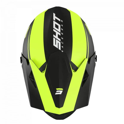 Shot Rogue United BMX Race/MTB/Downhill Helmet - Black/Neon Yellow Matte