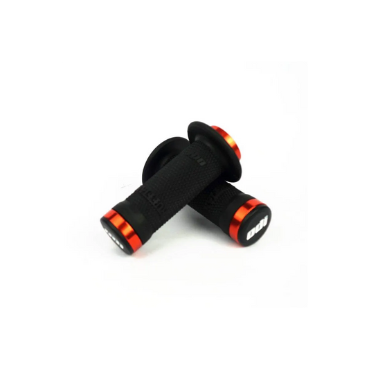 ODI Ruffian Lock-On BMX Race/MTB/Downhill Grips - Black/Orange Clamps