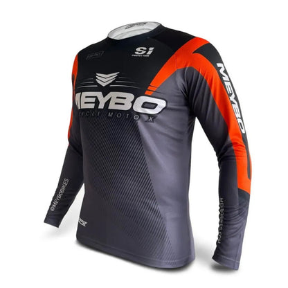 Meybo V6 SlimFit BMX Race/MTB/Downhill Jersey - Black/Orange