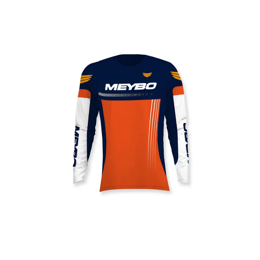 Meybo SlimFit BMX Race/MTB/Downhill Jersey - Blue/Orange
