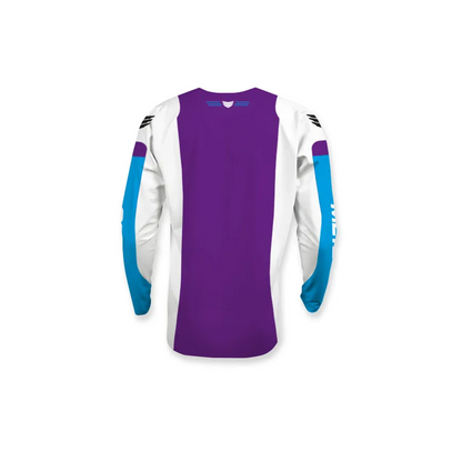 Meybo SlimFit BMX Race/MTB/Downhill Jersey - White/Purple