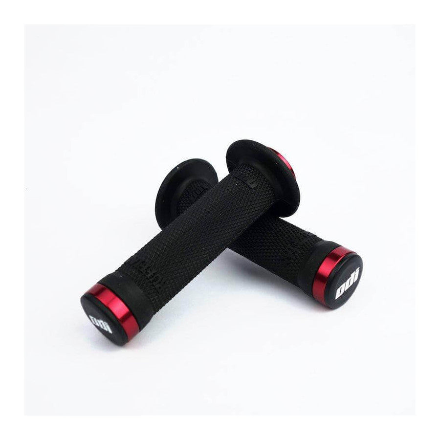 ODI Ruffian Lock-On BMX Race/MTB/Downhill Grips - Black/Red Clamps