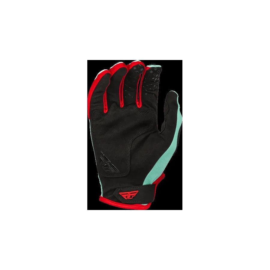 Fly Racing Kinetic S.E BMX Race/MTB/Downhill Gloves 2023 - Mint/Black/Red
