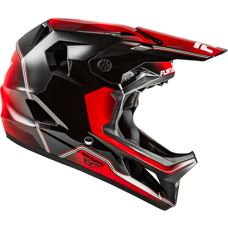 Fly Racing Rayce Repeat BMX Race/MTB/Downhill Helmet - Black/Red
