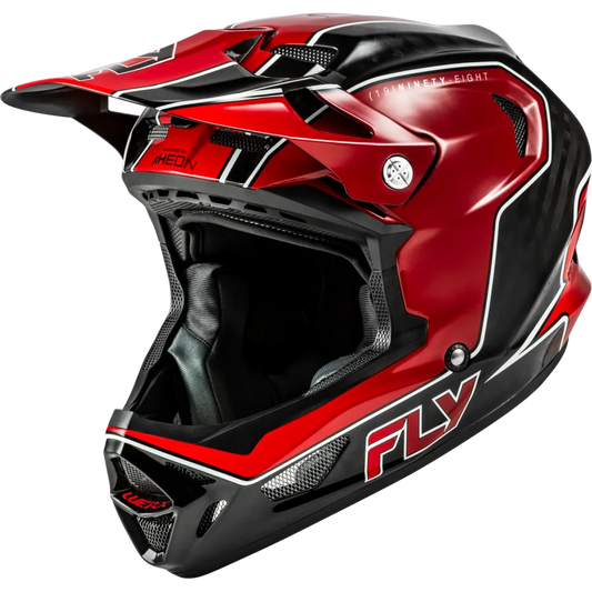 Fly Racing Werx-R Flow Carbon BMX Race/MTB/Downhill Helmet - Black/Red