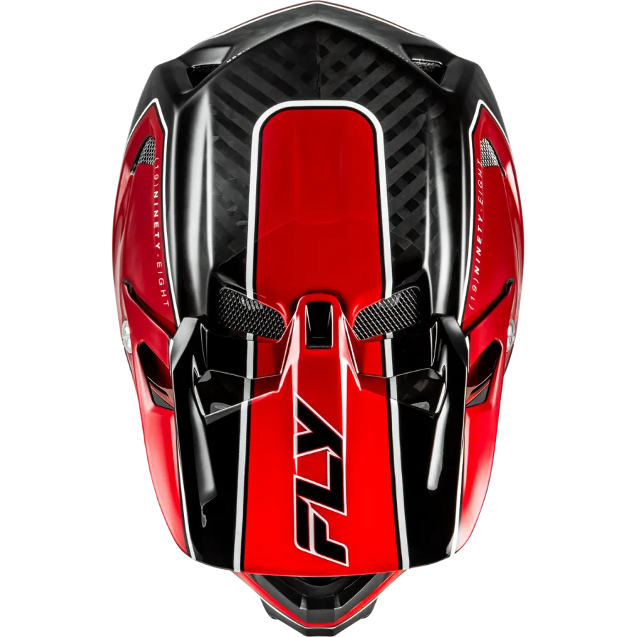 Fly Racing Werx-R Flow Carbon BMX Race/MTB/Downhill Helmet - Black/Red