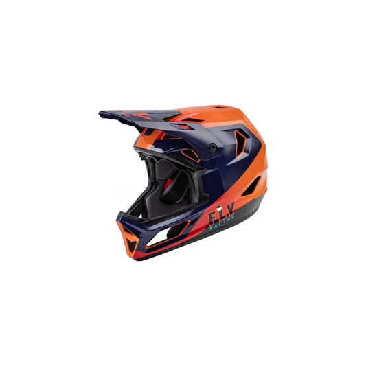 Fly Racing Rayce BMX Race/MTB/Downhill Helmet - Navy/Orange/Red
