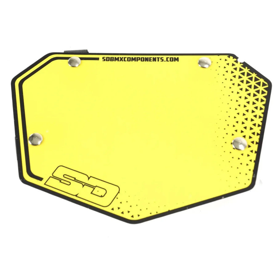 SD Front  BMX Race Number Plate V1 - Yellow