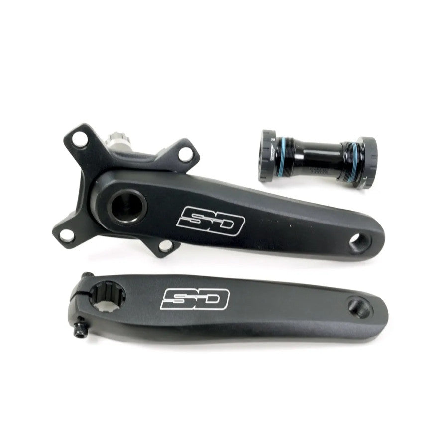 SD Pro Hollow 4 Hole BMX Race Crankset - Black