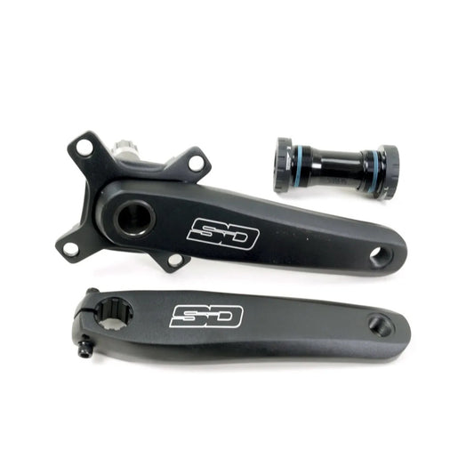 SD Pro Hollow 4 Hole BMX Race Crankset - Black
