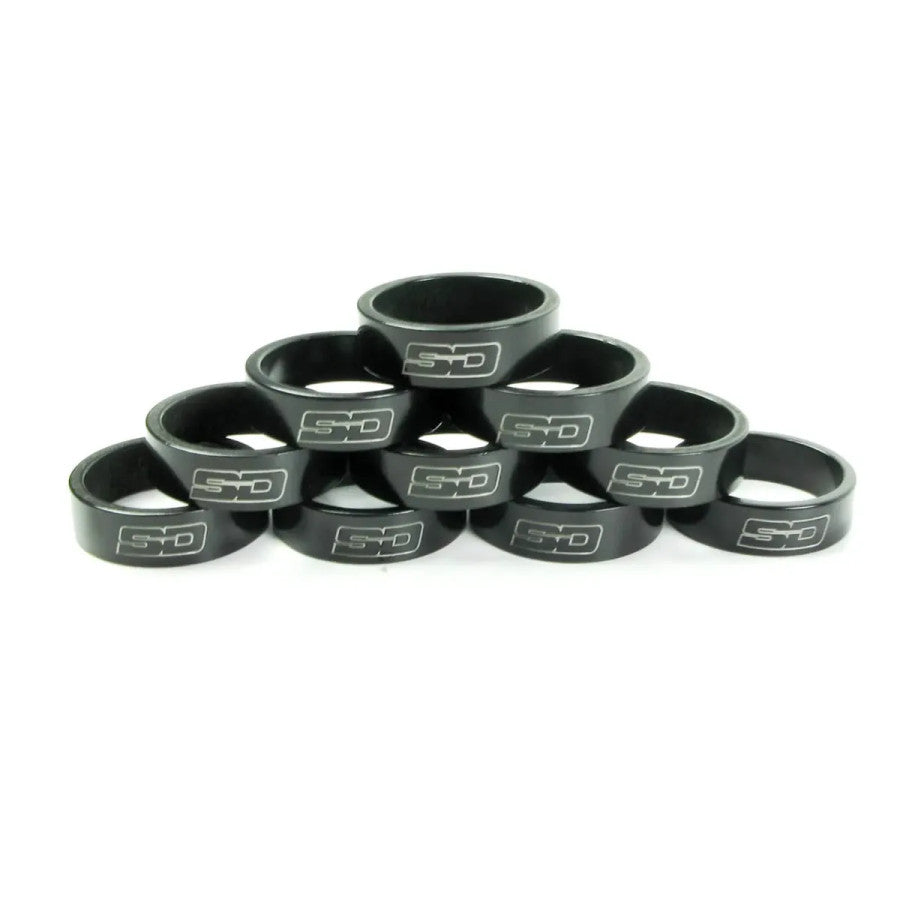 SD BMX Race Stem Spacer Bulk 10 x 10mm - Black