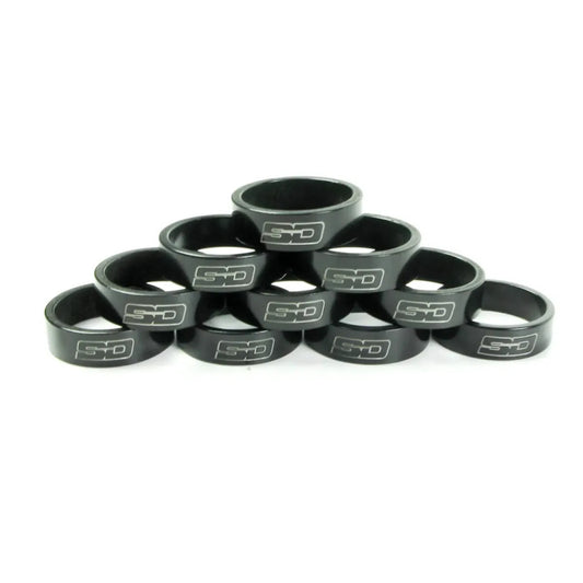 SD BMX Race Stem Spacer Bulk 10 x 10mm - Black
