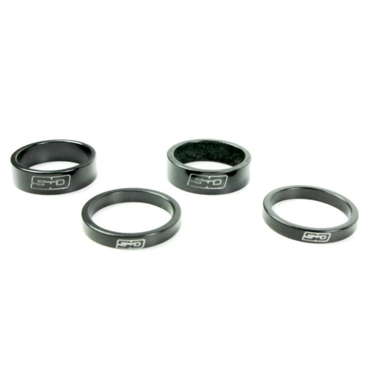 SD BMX Race Stem Spacer Kit 2x 5mm + 2x 10mm - Black