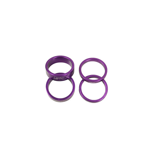 SD BMX Race Stem Spacer Kit 2x 5mm + 2x 10mm - Purple