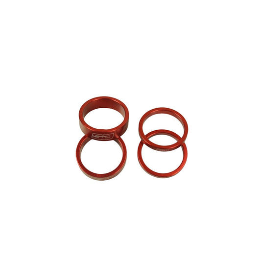 SD BMX Race Stem Spacer Kit 2x 5mm + 2x 10mm - Red