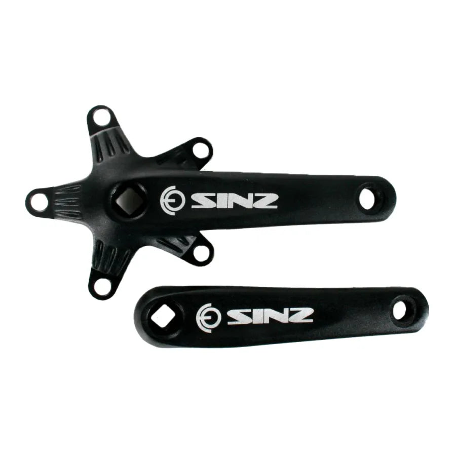 Sinz Square Alloy 5 Hole BMX Race Crankset - Black
