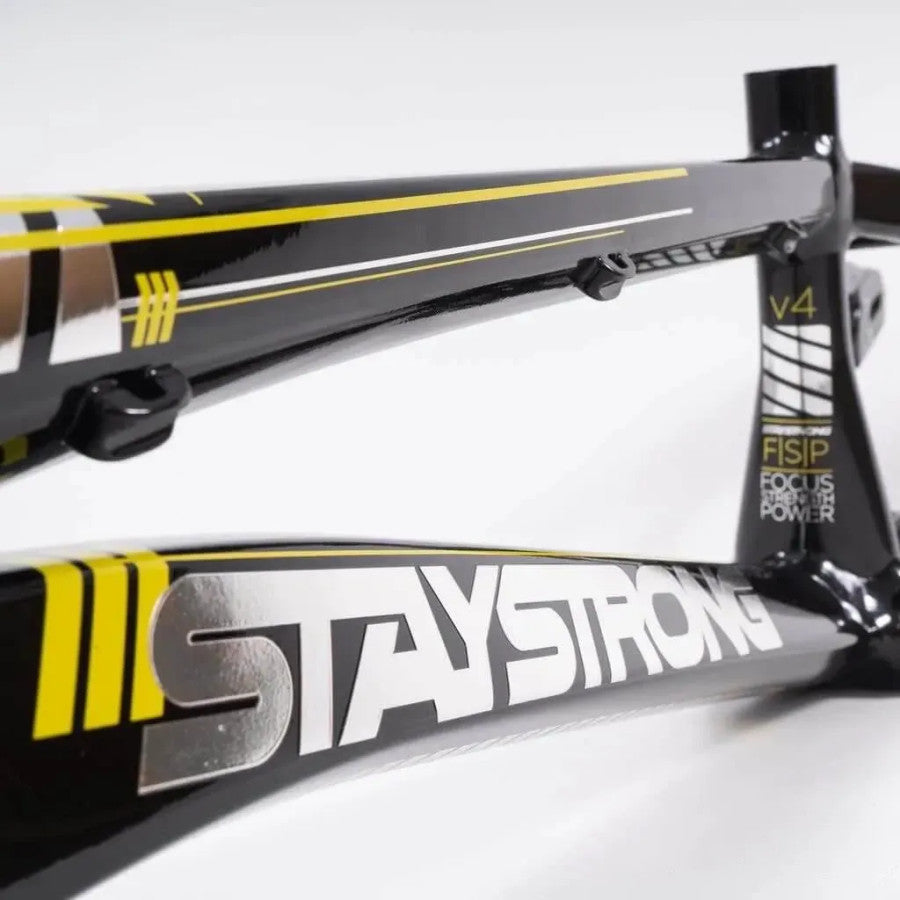 Stay Strong For Life V4 2023 Disc BMX Race Frame - Black