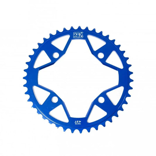 Stay Strong 7075 Alloy 4 Hole BMX Race Chainring - Blue