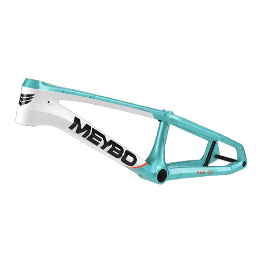Meybo HSX 2026 Carbon BMX Race Frame - Matte White/Orange/Teal
