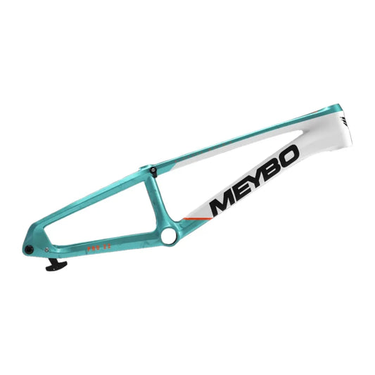 Meybo HSX 2026 Carbon BMX Race Frame - Matte White/Orange/Teal