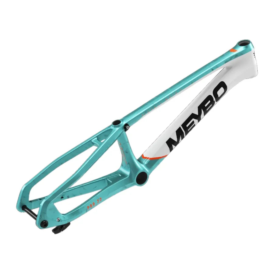 Meybo HSX 2026 Carbon BMX Race Frame - Matte White/Orange/Teal