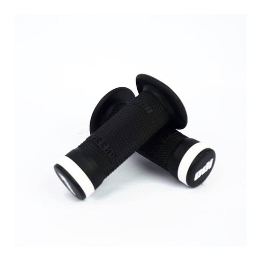 ODI Ruffian Lock-On BMX Race/MTB/Downhill Grips - Black/White Clamps