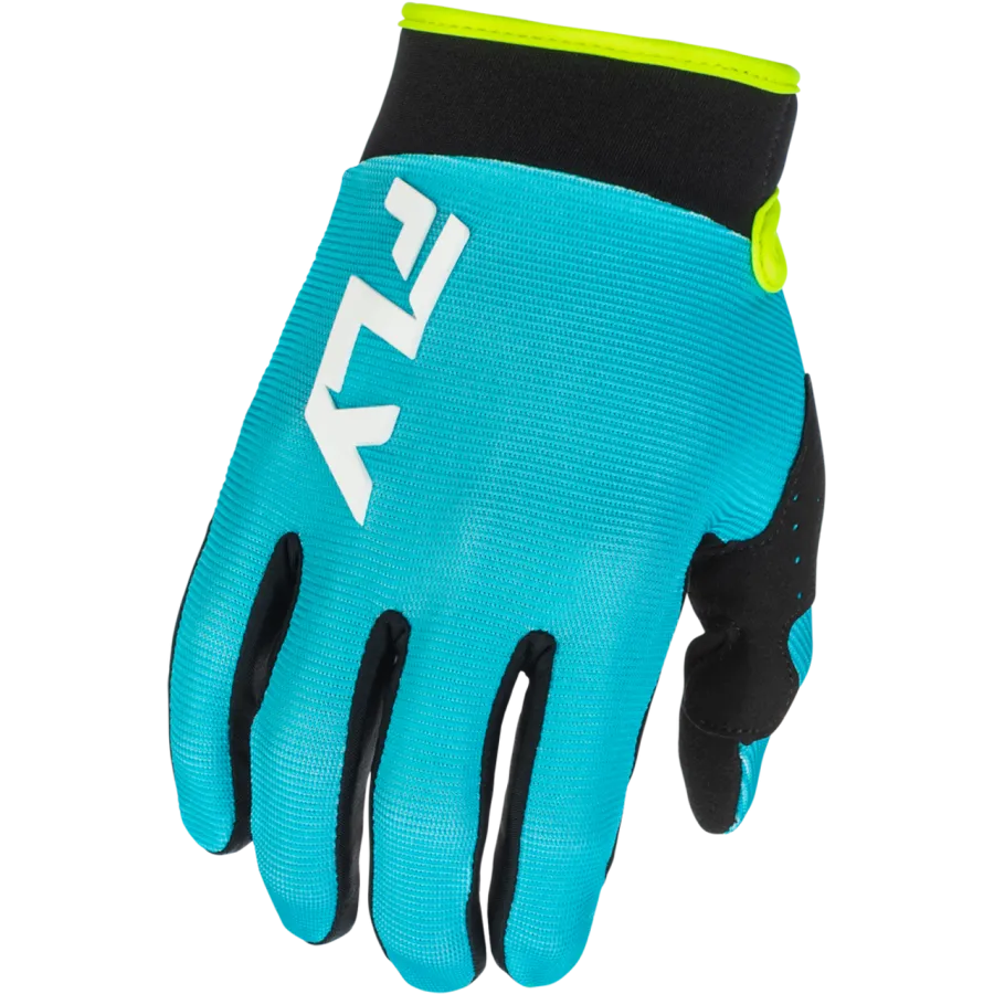 Fly Racing F-16 2026 BMX Race/MTB/Downhill Gloves - Aqua/Black/White