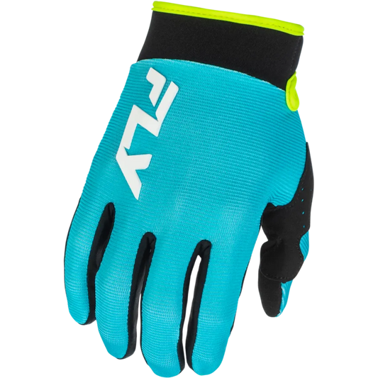 Fly Racing F-16 2026 BMX Race/MTB/Downhill Gloves - Aqua/Black/White