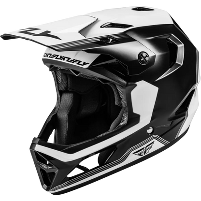 Fly Racing Rayce Repeat BMX Race/MTB/Downhill Helmet - Black/White