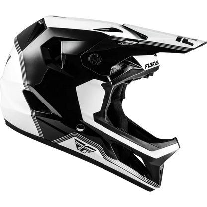 Fly Racing Rayce Repeat BMX Race/MTB/Downhill Helmet - Black/White