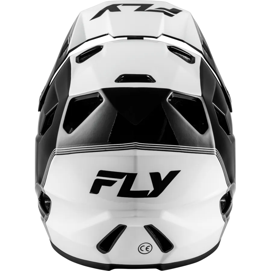 Fly Racing Rayce Repeat BMX Race/MTB/Downhill Helmet - Black/White