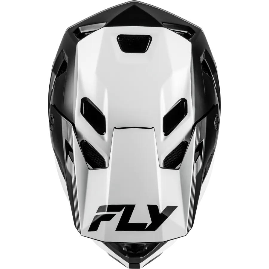 Fly Racing Rayce Repeat BMX Race/MTB/Downhill Helmet - Black/White