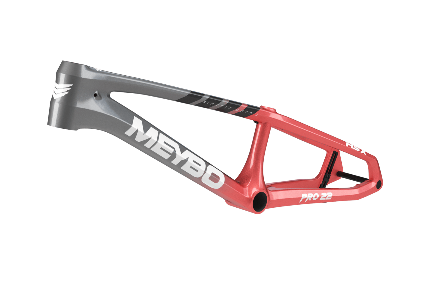 Meybo HSX 2024.5 Carbon BMX Race Frame - Silver/Pink/White/Grey