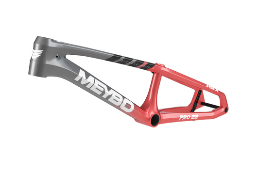 Meybo HSX 2024.5 Carbon BMX Race Frame - Silver/Pink/White/Grey
