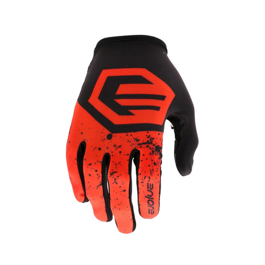 EVOLVE SPLATTER ADULT GLOVES RED/BLACK