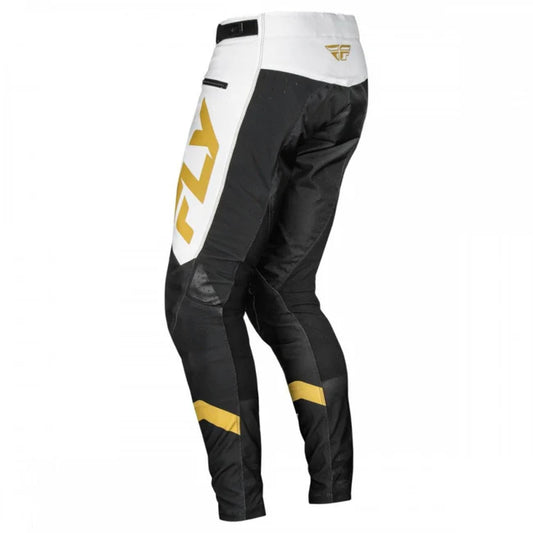 Fly Racing Rayce 2025 BMX Race/MTB/Downhill Pants - White/Black/Gold