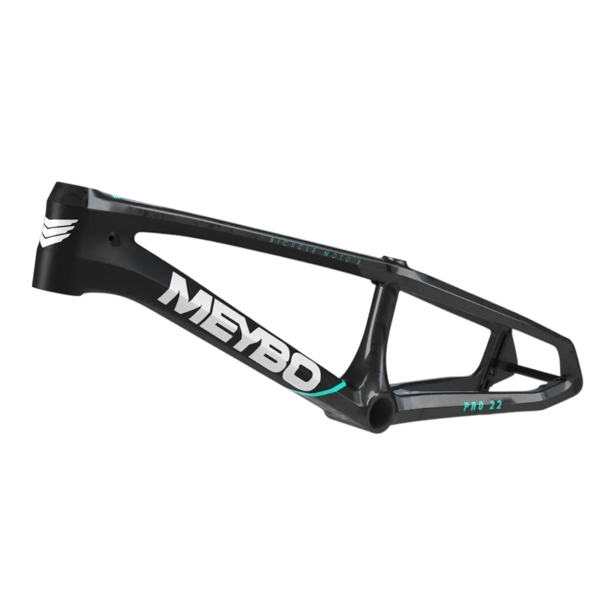 Meybo HSX 2026.5 Carbon BMX Race Frame - Black/Teal/Grey