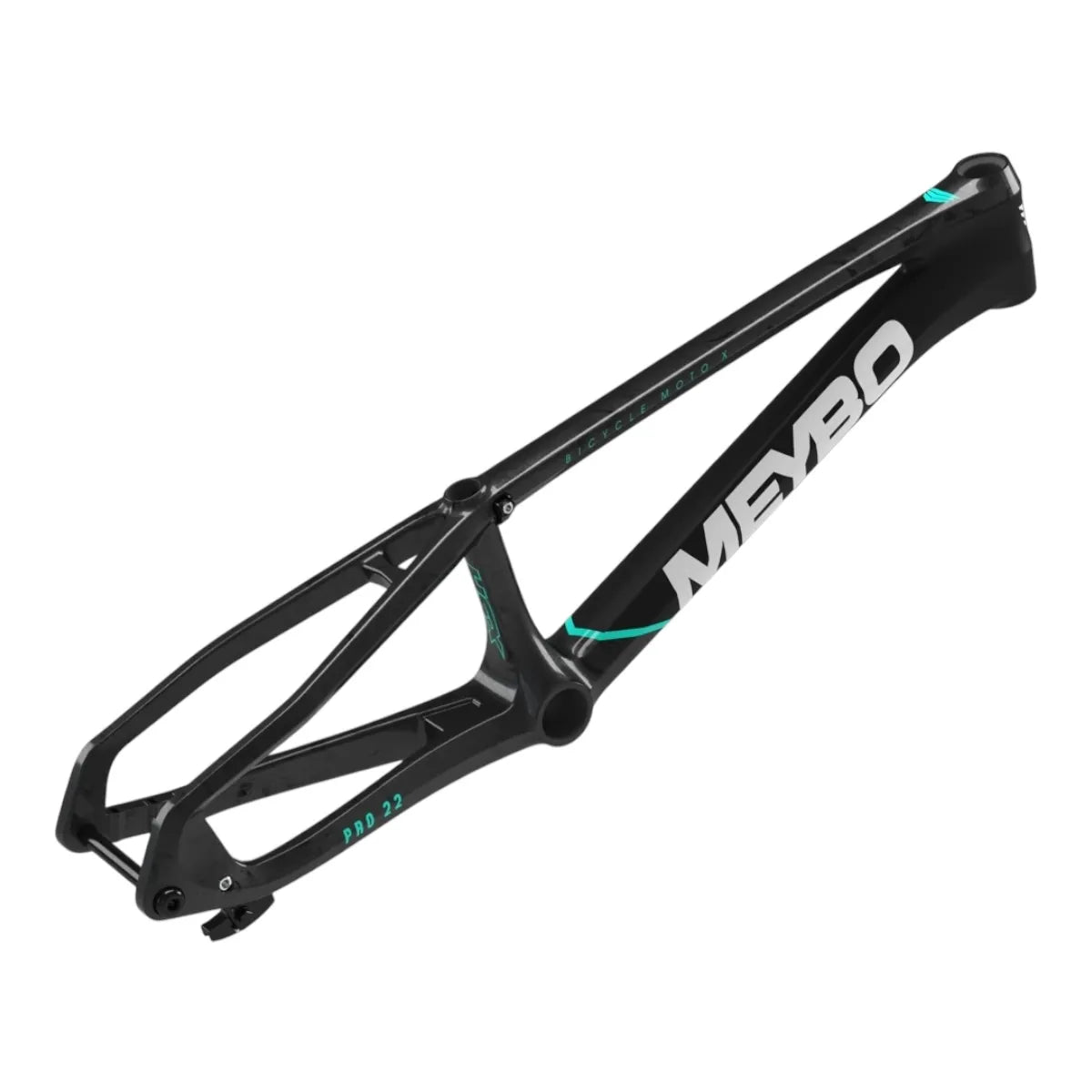 Meybo HSX 2026.5 Carbon BMX Race Frame - Black/Teal/Grey