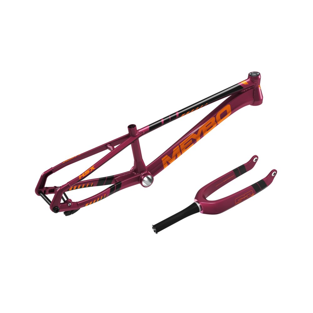 Meybo HSX AL Frame/Fork Kit 2026 - Berry/Orange/Black