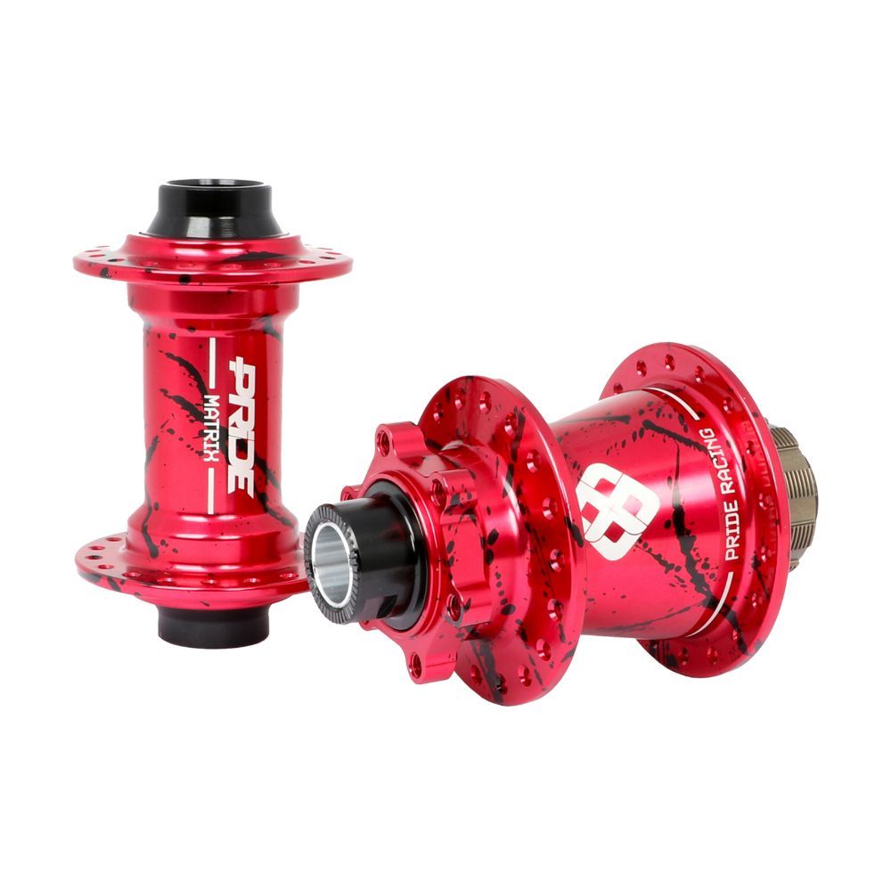 Pride Matrix Hubs Splash Red/Black - 20/15mm - 36H