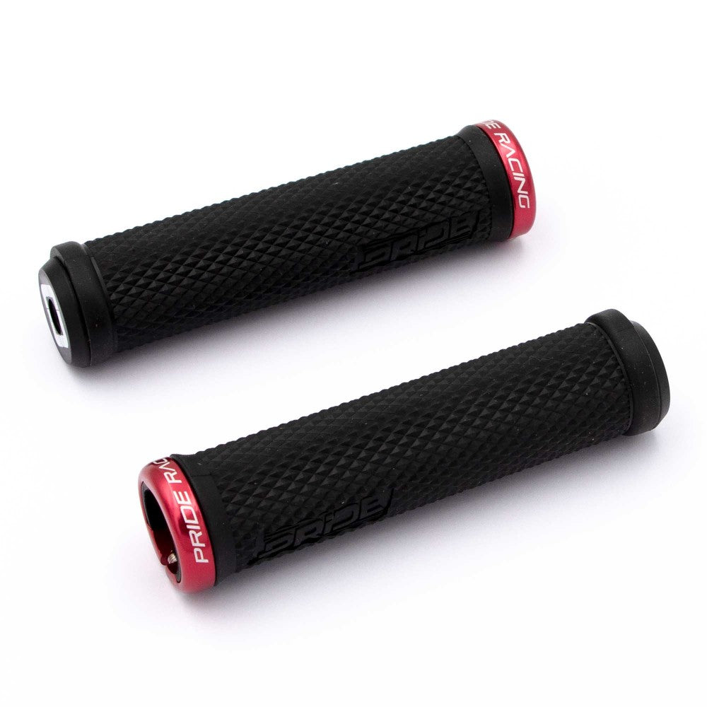 Pride Racing Cobra One Lock-On Grips 129mm - Black / Red