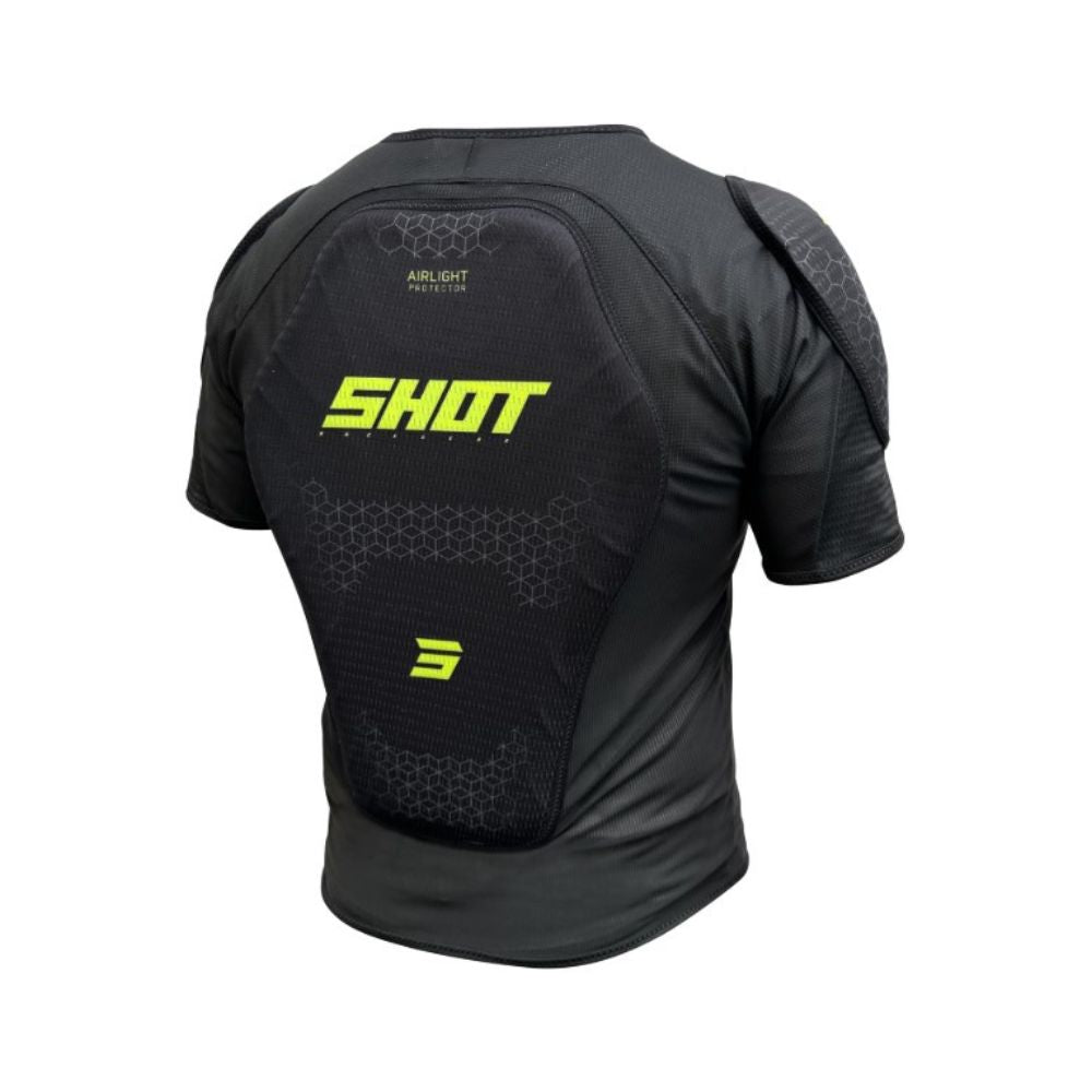 Shot Airlight Vest - Short Sleeve - Black/Neon Yellow