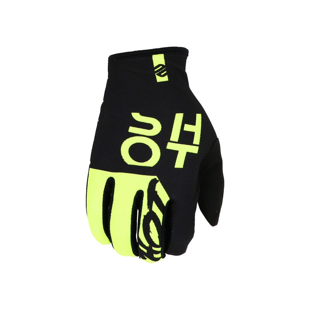 SHOT BMX ROGUE CUP GLOVES BLACK NEON YELLOW