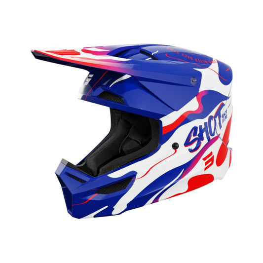 Shot Furious Kid Helmet - Beast Blue Red Glossy