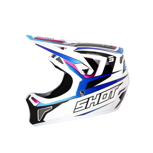 Shot Rogue Adult Helmet - Level - White Blue Pearly