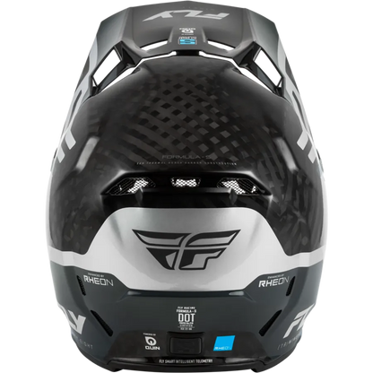 Fly Racing Formula S Carbon Byte BMX Race/MTB/Downhill Helmet - Black Carbon/Grey/Silver