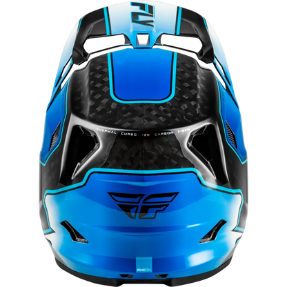 Fly Racing Werx-R Flow Carbon BMX Race/MTB/Downhill Helmet - Black/Blue/white