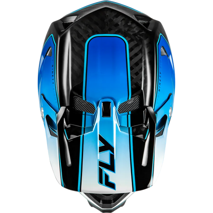 Fly Racing Werx-R Flow Carbon BMX Race/MTB/Downhill Helmet - Black/Blue/white